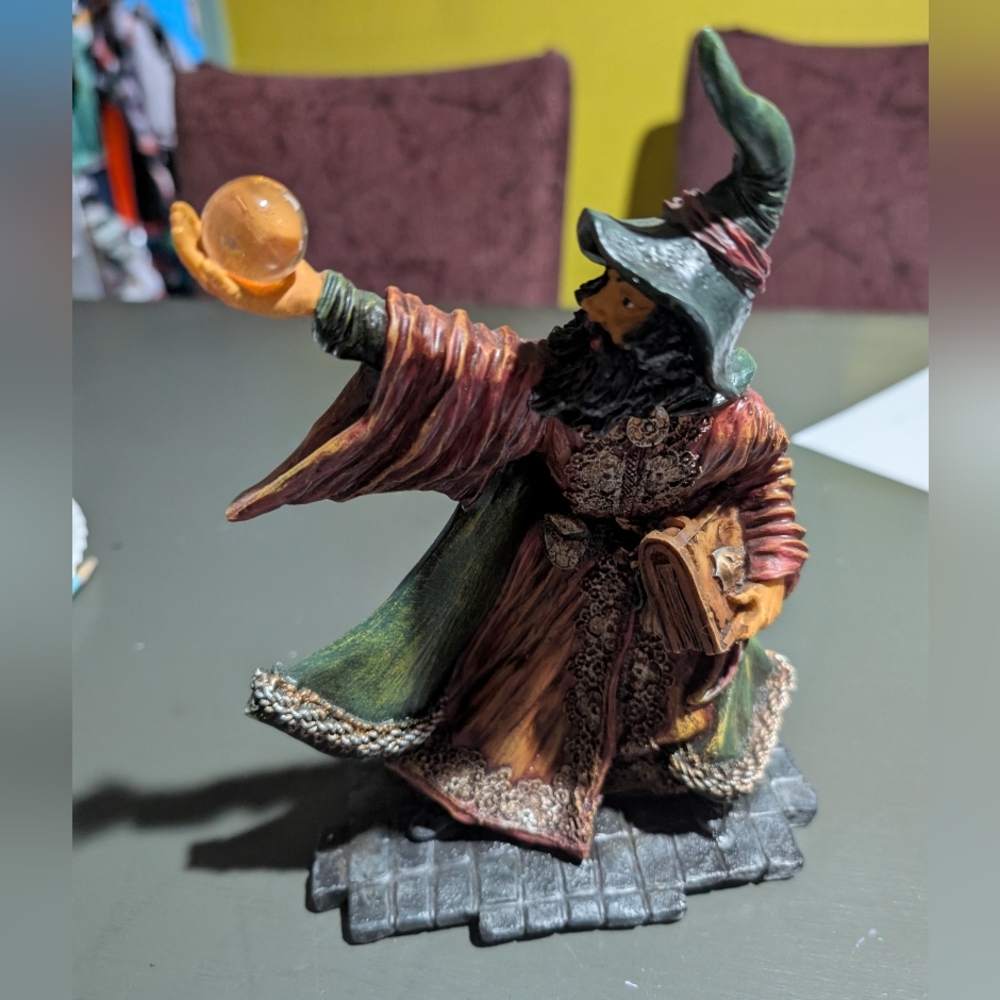 Summit Collection Myths And Legends Wizard Figurine with Crystal Ball